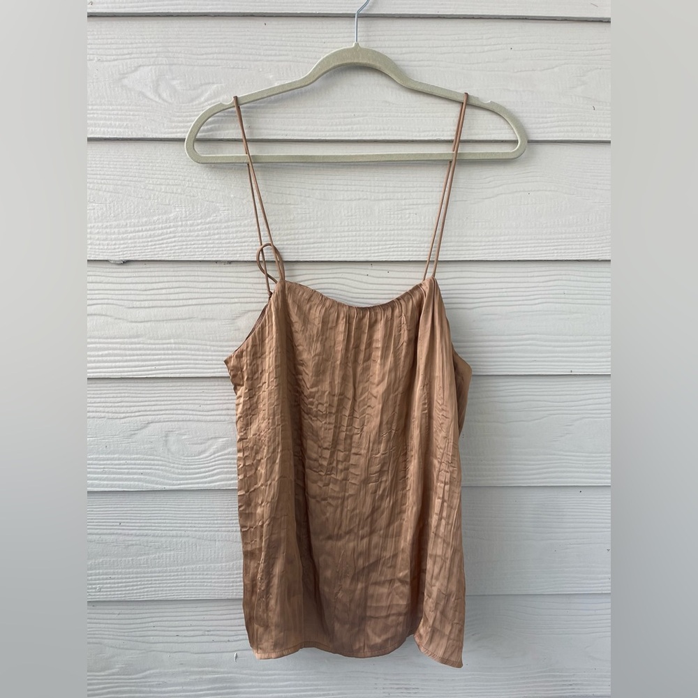 All Row Bronze Crinkle Blouse